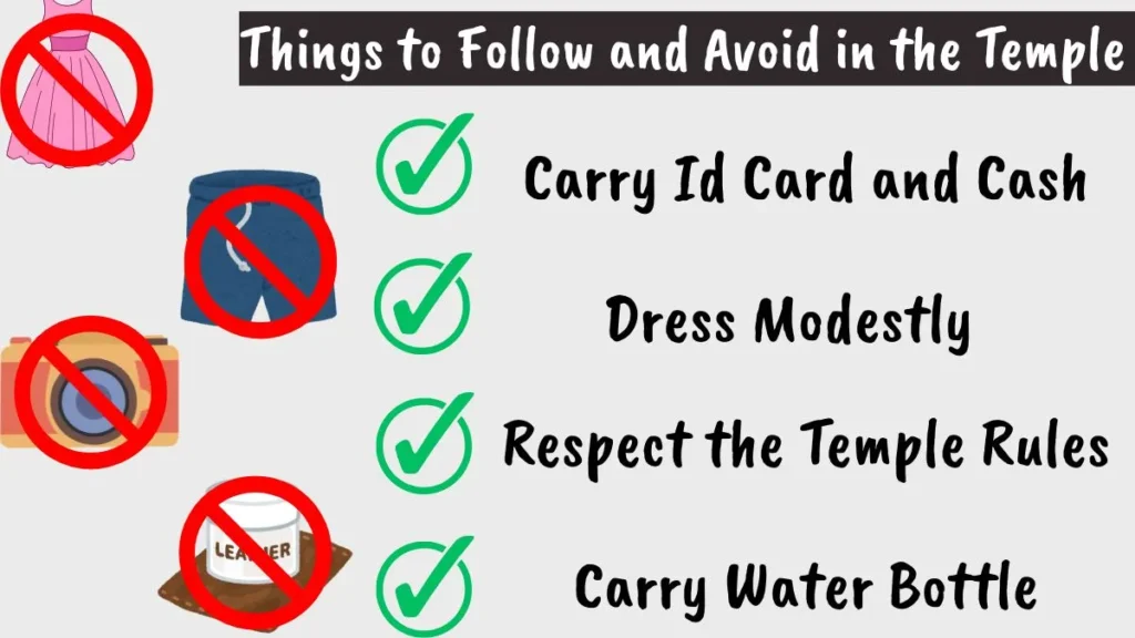 Things to Follow and Avoid in the Temple